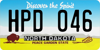ND license plate HPD046