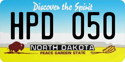 ND license plate HPD050
