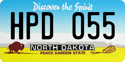ND license plate HPD055
