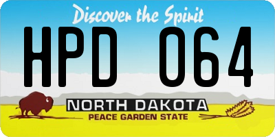 ND license plate HPD064