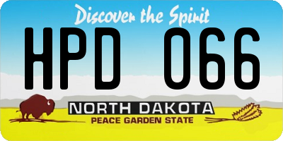 ND license plate HPD066