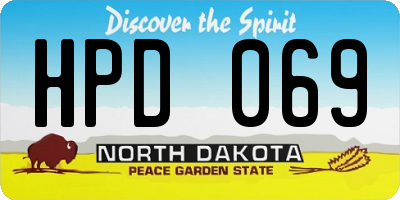ND license plate HPD069