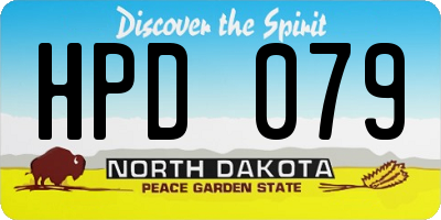 ND license plate HPD079