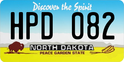 ND license plate HPD082