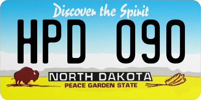 ND license plate HPD090