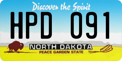 ND license plate HPD091