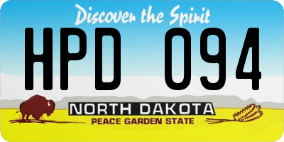 ND license plate HPD094