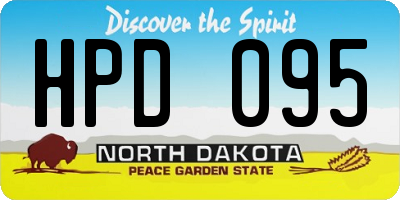 ND license plate HPD095