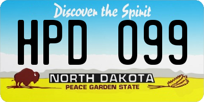 ND license plate HPD099