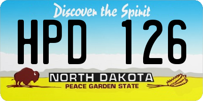 ND license plate HPD126