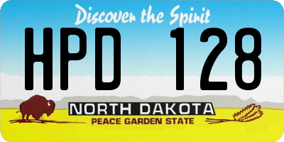 ND license plate HPD128