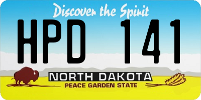 ND license plate HPD141