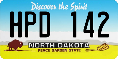 ND license plate HPD142