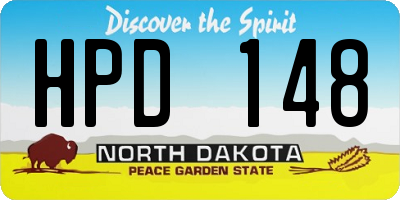 ND license plate HPD148