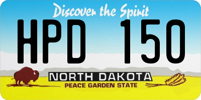 ND license plate HPD150