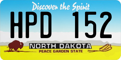 ND license plate HPD152