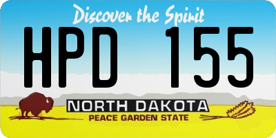 ND license plate HPD155