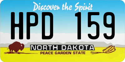 ND license plate HPD159
