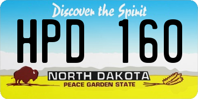 ND license plate HPD160