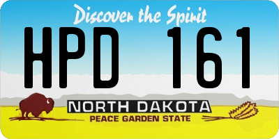 ND license plate HPD161
