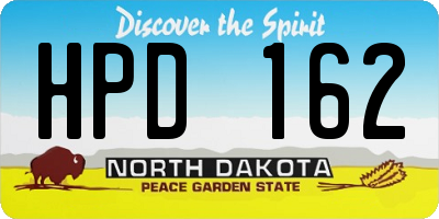 ND license plate HPD162