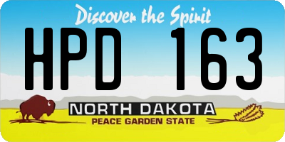 ND license plate HPD163