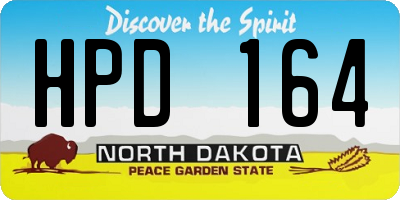 ND license plate HPD164