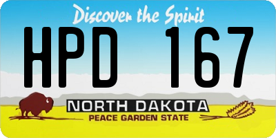 ND license plate HPD167