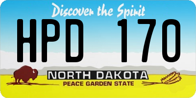 ND license plate HPD170