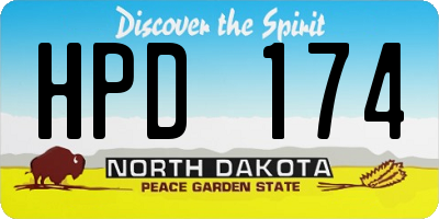 ND license plate HPD174