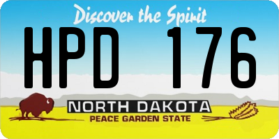 ND license plate HPD176