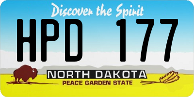 ND license plate HPD177