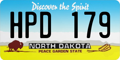 ND license plate HPD179