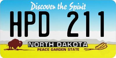 ND license plate HPD211