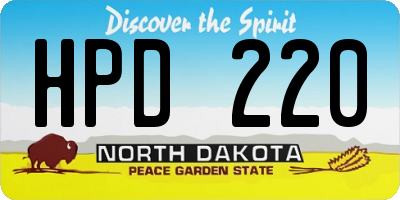 ND license plate HPD220