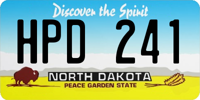 ND license plate HPD241