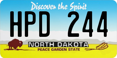ND license plate HPD244