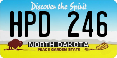 ND license plate HPD246