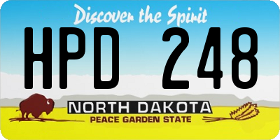 ND license plate HPD248
