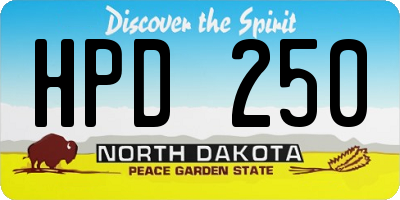 ND license plate HPD250