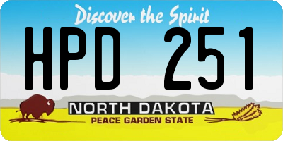 ND license plate HPD251