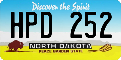 ND license plate HPD252