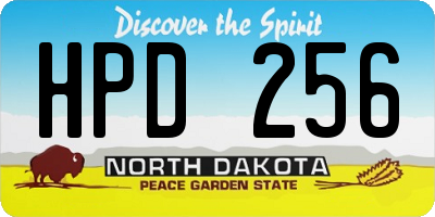 ND license plate HPD256