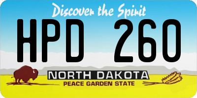ND license plate HPD260