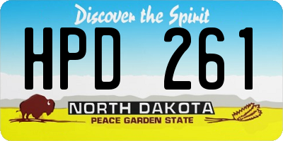ND license plate HPD261