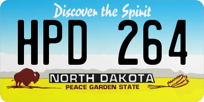ND license plate HPD264