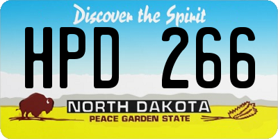 ND license plate HPD266