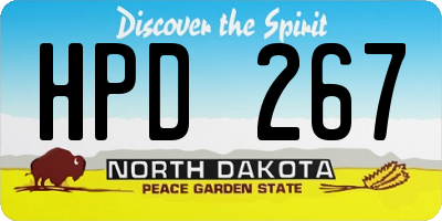 ND license plate HPD267
