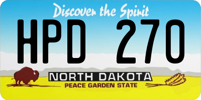 ND license plate HPD270