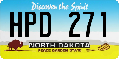 ND license plate HPD271
